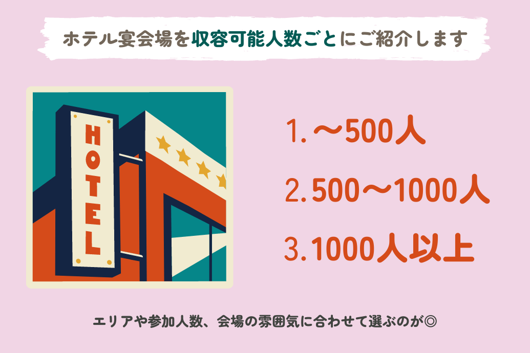 東京のホテル宴会場_収容可能人数ごとに紹介