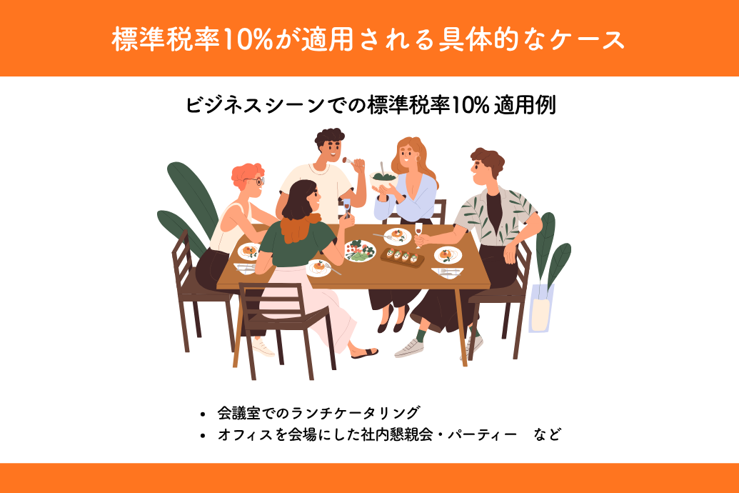tax_02 | 東京・横浜のおしゃれで人気なケータリング | ネオダイニング ケータリングの消費税と軽減税率_標準税率10%のケース
