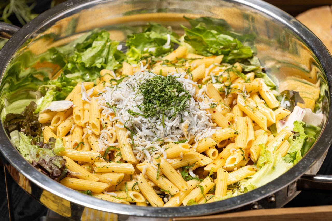 しらすと大葉のペペロンチーノ冷製ペンネ