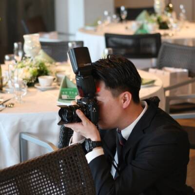 法人パーティ・ケータリングのパーティーサポートオプション　スナップ撮影の事例の写真